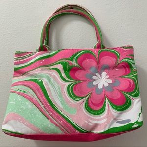 Estée Lauder retro floral bag
